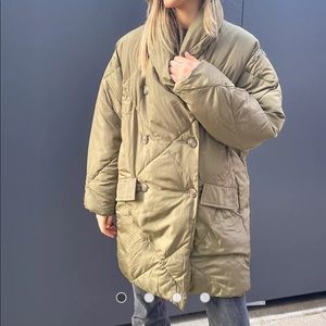 Free People Ella padded jacket in olive